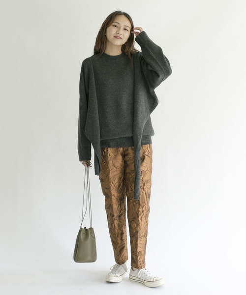 KBF(ケイビーエフ)の「ジャガードテーパードパンツ(その他パンツ・レディース・グリーン/ブラック/ブラウン系その他・ONE)」の12枚目の写真