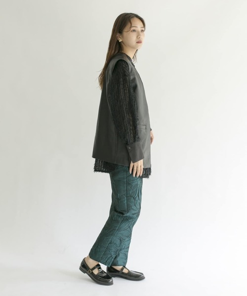 KBF(ケイビーエフ)の「ジャガードテーパードパンツ(その他パンツ・レディース・グリーン/ブラック/ブラウン系その他・ONE)」の18枚目の写真