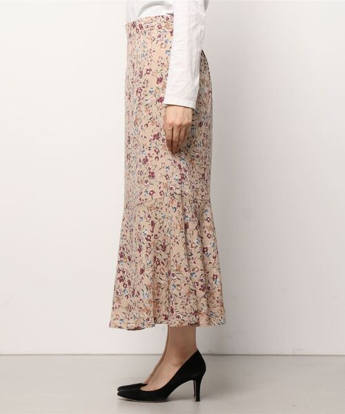 Per sist ence（パーシエンス）の「Per sist ence/パーシエンス　 フラワープリント 切替マーメイドスカート（スカート・レディース・ベージュ系その他/ブラック/ベージュ/ブラウン/グリーン系その他・FREE）」の7枚目の写真