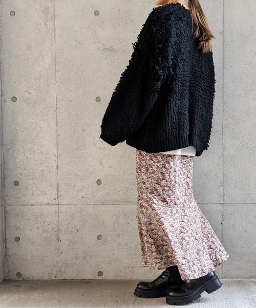 Per sist ence（パーシエンス）の「Per sist ence/パーシエンス　 フラワープリント 切替マーメイドスカート（スカート・レディース・ベージュ系その他/ブラック/ベージュ/ブラウン/グリーン系その他・FREE）」の17枚目の写真