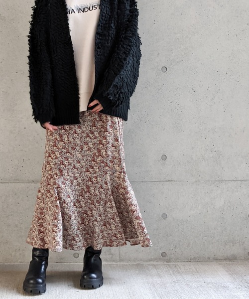 Per sist ence（パーシエンス）の「Per sist ence/パーシエンス　 フラワープリント 切替マーメイドスカート（スカート・レディース・ベージュ系その他/ブラック/ベージュ/ブラウン/グリーン系その他・FREE）」の20枚目の写真