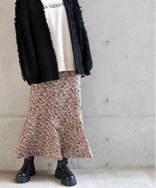 Per sist ence（パーシエンス）の「Per sist ence/パーシエンス　 フラワープリント 切替マーメイドスカート（スカート・レディース・ベージュ系その他/ブラック/ベージュ/ブラウン/グリーン系その他・FREE）」の21枚目の写真