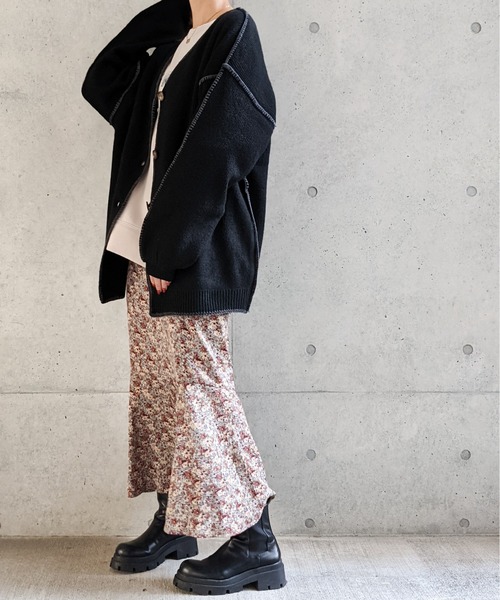 Per sist ence（パーシエンス）の「Per sist ence/パーシエンス　 フラワープリント 切替マーメイドスカート（スカート・レディース・ベージュ系その他/ブラック/ベージュ/ブラウン/グリーン系その他・FREE）」の22枚目の写真