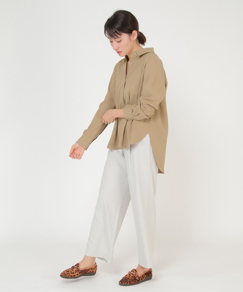 ikka(イッカ)の「ウエストタックブラウス(シャツ/ブラウス・レディース・チャコールグレー/キャメル・M/L)」の8枚目の写真