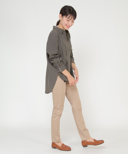 ikka(イッカ)の「ウエストタックブラウス(シャツ/ブラウス・レディース・チャコールグレー/キャメル・M/L)」の16枚目の写真