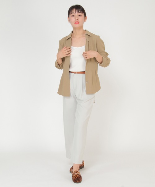 ikka(イッカ)の「ウエストタックブラウス(シャツ/ブラウス・レディース・チャコールグレー/キャメル・M/L)」の11枚目の写真