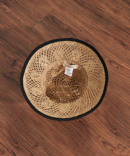 Santelli Francesca（サンテッリフランチェスカ）の「【Santelli Francesca 】パイピングストローハット（ハット・レディース・ブラック/ベージュ・FREE）」の8枚目の写真