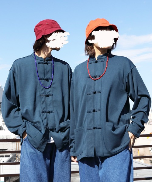 8(eight)(エイト)の「ビッグチャイナシャツ(シャツ/ブラウス・メンズ・ブルー系その他/モカ/ブラック・MEDIUM/LARGE)」の3枚目の写真