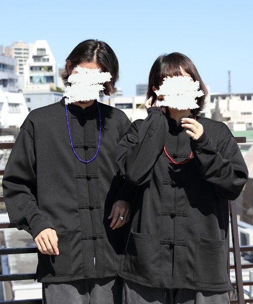 8(eight)(エイト)の「ビッグチャイナシャツ(シャツ/ブラウス・メンズ・ブルー系その他/モカ/ブラック・MEDIUM/LARGE)」の2枚目の写真