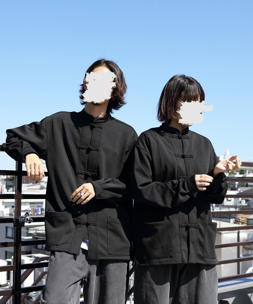 8(eight)(エイト)の「ビッグチャイナシャツ(シャツ/ブラウス・メンズ・ブルー系その他/モカ/ブラック・MEDIUM/LARGE)」の5枚目の写真