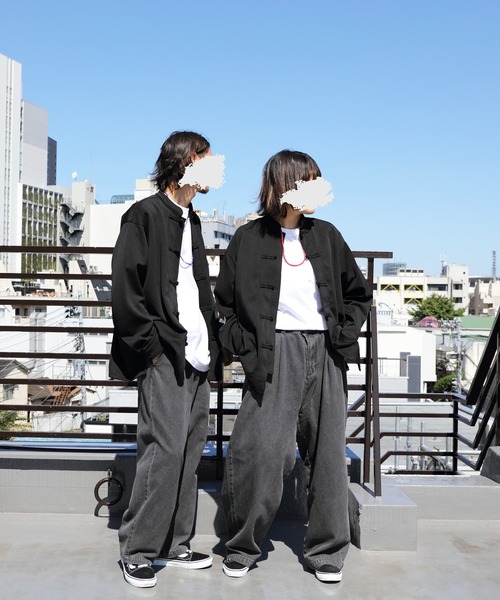 8(eight)(エイト)の「ビッグチャイナシャツ(シャツ/ブラウス・メンズ・ブルー系その他/モカ/ブラック・MEDIUM/LARGE)」の6枚目の写真