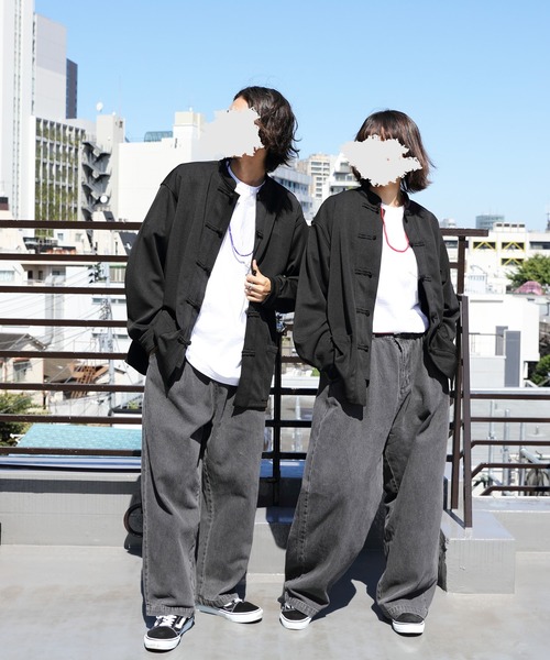 8(eight)(エイト)の「ビッグチャイナシャツ(シャツ/ブラウス・メンズ・ブルー系その他/モカ/ブラック・MEDIUM/LARGE)」の8枚目の写真