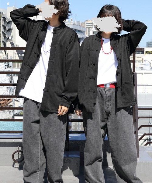 8(eight)(エイト)の「ビッグチャイナシャツ(シャツ/ブラウス・メンズ・ブルー系その他/モカ/ブラック・MEDIUM/LARGE)」の9枚目の写真