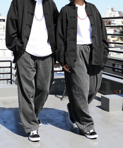 8(eight)(エイト)の「ビッグチャイナシャツ(シャツ/ブラウス・メンズ・ブルー系その他/モカ/ブラック・MEDIUM/LARGE)」の12枚目の写真