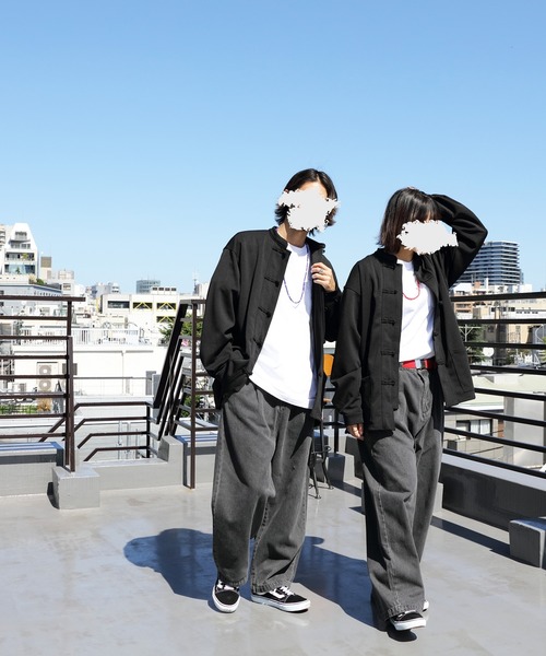 8(eight)(エイト)の「ビッグチャイナシャツ(シャツ/ブラウス・メンズ・ブルー系その他/モカ/ブラック・MEDIUM/LARGE)」の13枚目の写真