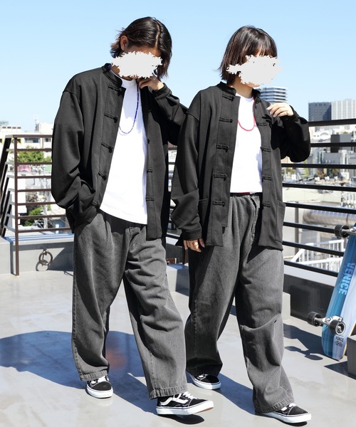 8(eight)(エイト)の「ビッグチャイナシャツ(シャツ/ブラウス・メンズ・ブルー系その他/モカ/ブラック・MEDIUM/LARGE)」の14枚目の写真