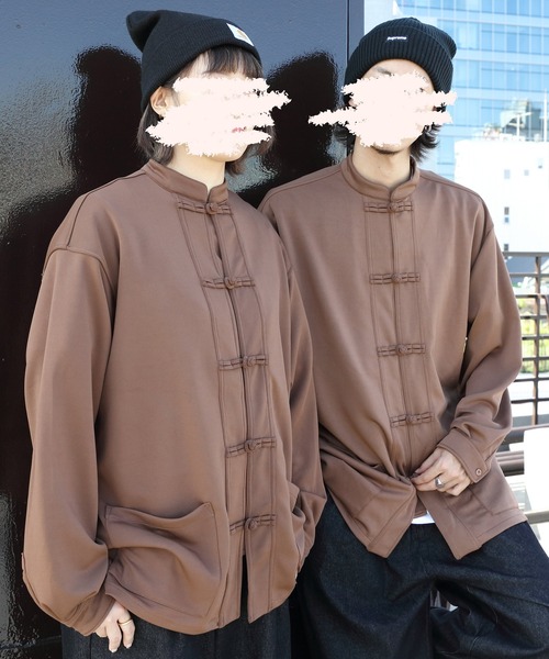 8(eight)(エイト)の「ビッグチャイナシャツ(シャツ/ブラウス・メンズ・ブルー系その他/モカ/ブラック・MEDIUM/LARGE)」の16枚目の写真