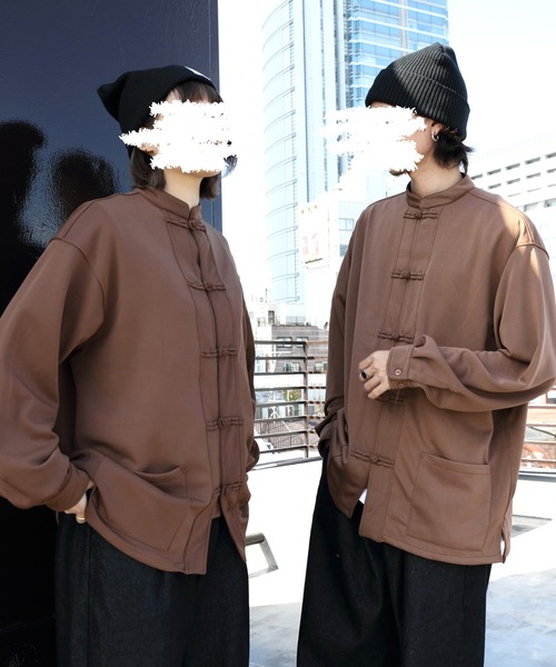 8(eight)(エイト)の「ビッグチャイナシャツ(シャツ/ブラウス・メンズ・ブルー系その他/モカ/ブラック・MEDIUM/LARGE)」の17枚目の写真