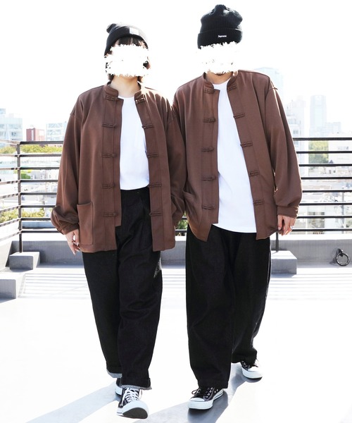 8(eight)(エイト)の「ビッグチャイナシャツ(シャツ/ブラウス・メンズ・ブルー系その他/モカ/ブラック・MEDIUM/LARGE)」の18枚目の写真