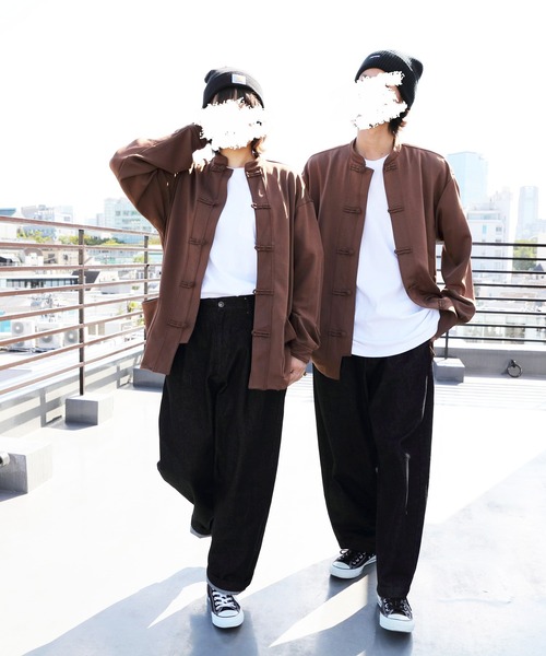 8(eight)(エイト)の「ビッグチャイナシャツ(シャツ/ブラウス・メンズ・ブルー系その他/モカ/ブラック・MEDIUM/LARGE)」の21枚目の写真