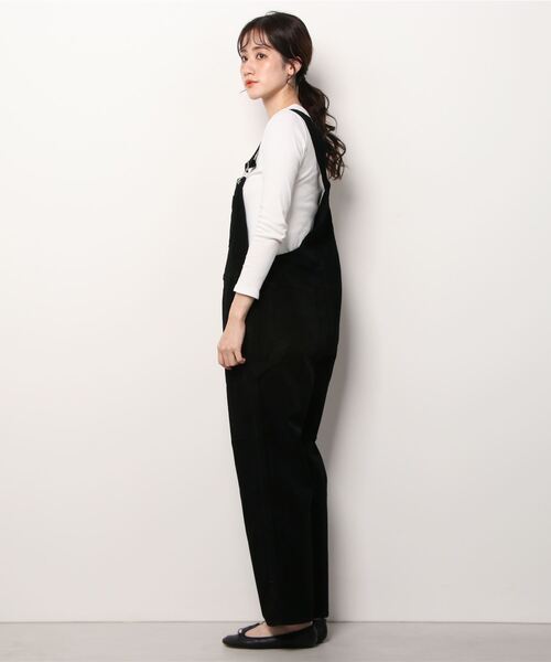 SOMETHING（サムシング）の「SOMETHING/CORDUROY WORK ALL（サロペット/オーバーオール・レディース・チャコール/ブラック・S）」の3枚目の写真