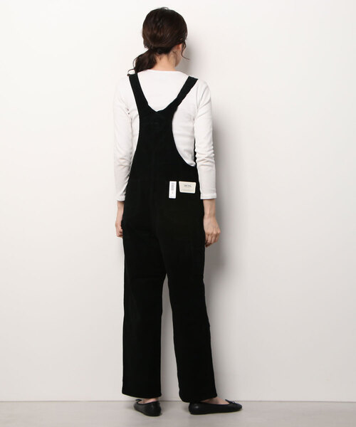 SOMETHING（サムシング）の「SOMETHING/CORDUROY WORK ALL（サロペット/オーバーオール・レディース・チャコール/ブラック・S）」の4枚目の写真