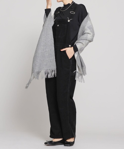 SOMETHING（サムシング）の「SOMETHING/CORDUROY WORK ALL（サロペット/オーバーオール・レディース・チャコール/ブラック・S）」の2枚目の写真