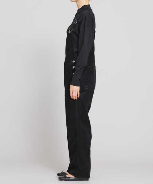 SOMETHING（サムシング）の「SOMETHING/CORDUROY WORK ALL（サロペット/オーバーオール・レディース・チャコール/ブラック・S）」の9枚目の写真