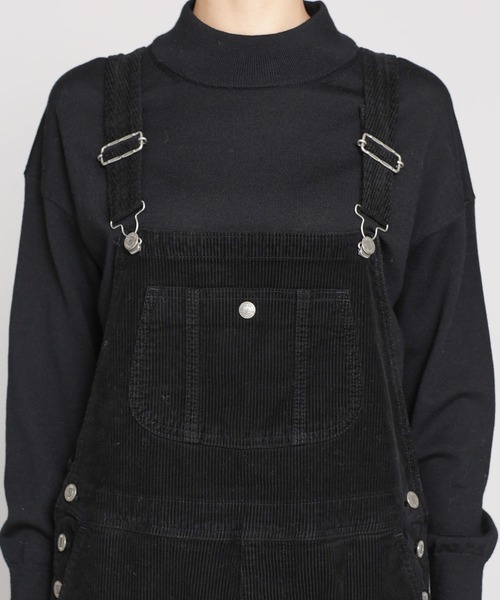 SOMETHING（サムシング）の「SOMETHING/CORDUROY WORK ALL（サロペット/オーバーオール・レディース・チャコール/ブラック・S）」の6枚目の写真