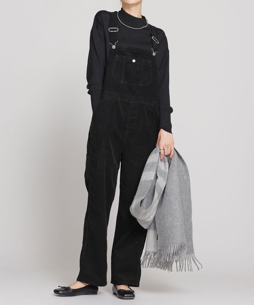 SOMETHING（サムシング）の「SOMETHING/CORDUROY WORK ALL（サロペット/オーバーオール・レディース・チャコール/ブラック・S）」の12枚目の写真