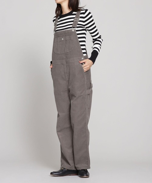 SOMETHING（サムシング）の「SOMETHING/CORDUROY WORK ALL（サロペット/オーバーオール・レディース・チャコール/ブラック・S）」の13枚目の写真