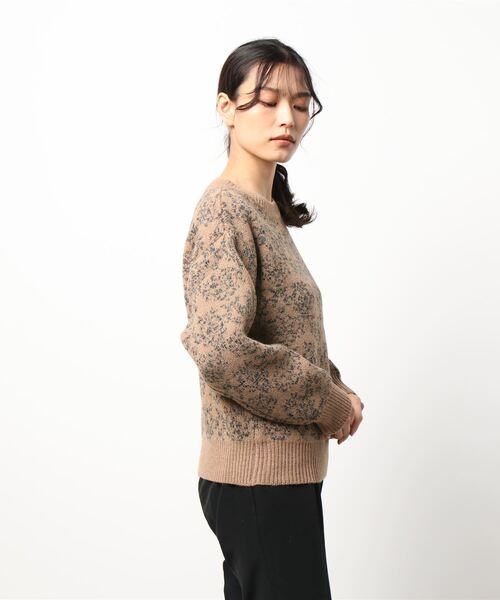 Te chichi（テチチ）の「ラメ混ダマスク柄ジャカードニット（ニット/セーター・レディース・グレー/キャメル・ﾌﾘ-）」の4枚目の写真