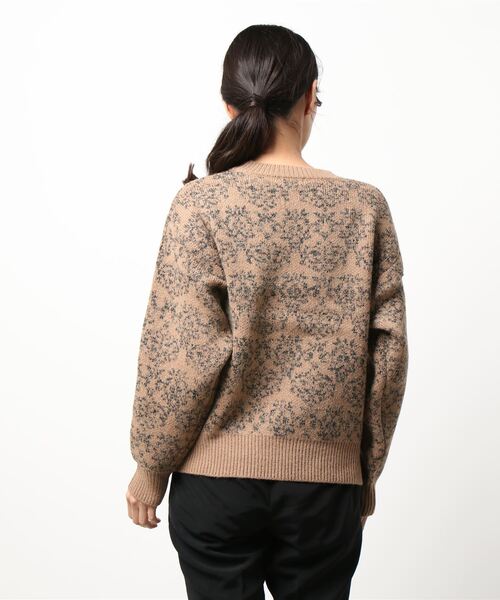 Te chichi（テチチ）の「ラメ混ダマスク柄ジャカードニット（ニット/セーター・レディース・グレー/キャメル・ﾌﾘ-）」の3枚目の写真