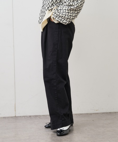 PUAL CE CIN（ピュアルセシン）の「JAPAN MADEデニムストレートパンツ（デニムパンツ・レディース・ブラック/インディゴブルー・FREE）」の9枚目の写真