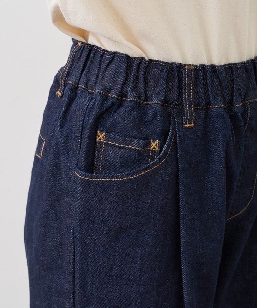 PUAL CE CIN（ピュアルセシン）の「JAPAN MADEデニムストレートパンツ（デニムパンツ・レディース・ブラック/インディゴブルー・FREE）」の14枚目の写真