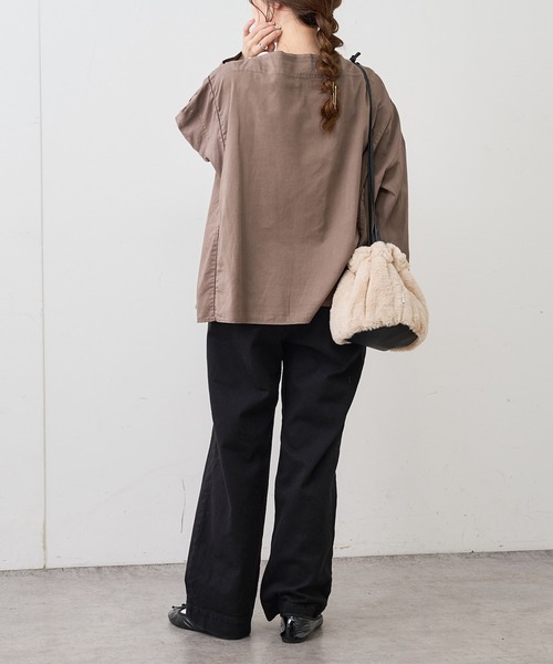 PUAL CE CIN（ピュアルセシン）の「JAPAN MADEデニムストレートパンツ（デニムパンツ・レディース・ブラック/インディゴブルー・FREE）」の8枚目の写真