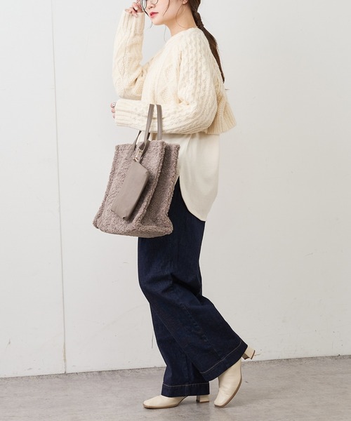 PUAL CE CIN（ピュアルセシン）の「JAPAN MADEデニムストレートパンツ（デニムパンツ・レディース・ブラック/インディゴブルー・FREE）」の3枚目の写真