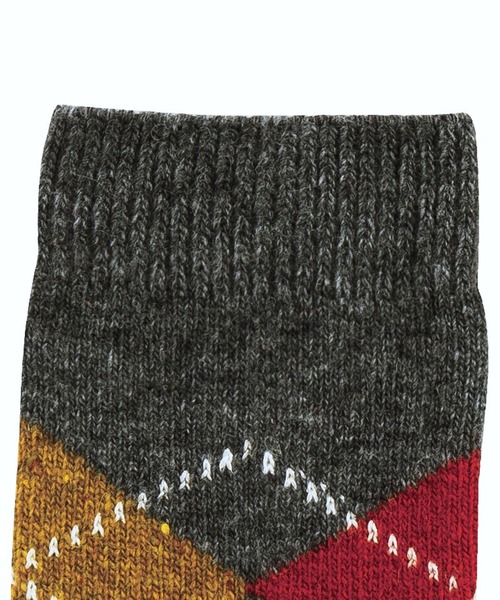 rasox（ラソックス）の「rasox（ラソックス）/アーガイル・ウール ソックス　靴下 ルームソックス（ソックス/靴下・レディース・ライトブラウン/ベージュ/チャコールグレー/ネイビー・SMALL/MEDIUM/LARGE）」の7枚目の写真