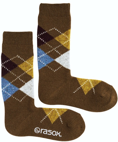 rasox（ラソックス）の「rasox（ラソックス）/アーガイル・ウール ソックス　靴下 ルームソックス（ソックス/靴下・レディース・ライトブラウン/ベージュ/チャコールグレー/ネイビー・SMALL/MEDIUM/LARGE）」の9枚目の写真