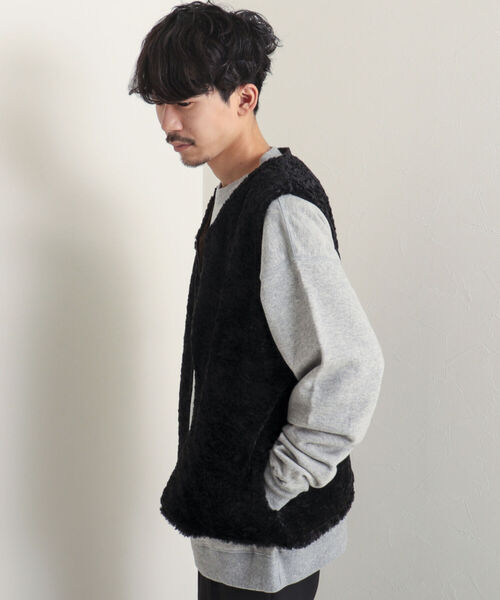 【GLOSTER/グロスター】ボアリバーシブルライナーベスト ボアベスト