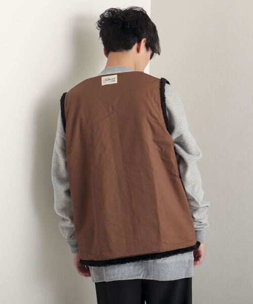 【GLOSTER/グロスター】ボアリバーシブルライナーベスト ボアベスト