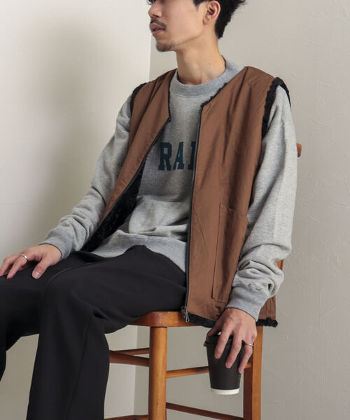 【GLOSTER/グロスター】ボアリバーシブルライナーベスト ボアベスト