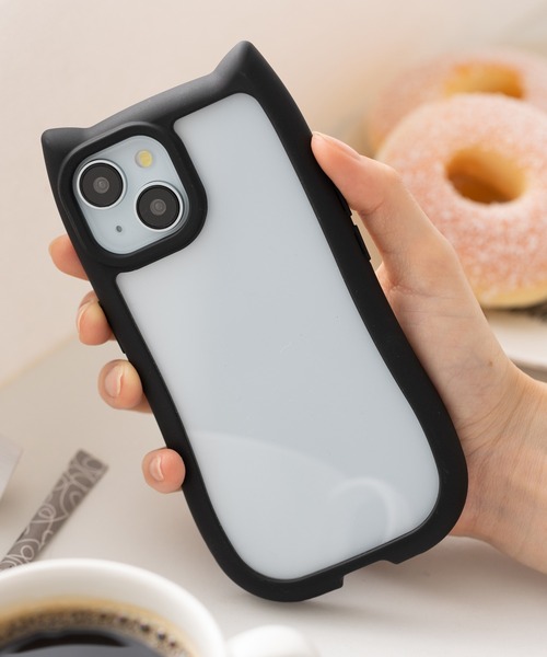 emonique(エモニーク)の「猫耳スマホケース 衝撃防止シリコン TPU iPhone カバー【iPhone 11/12/12pro/13/14/15/15Pro/16/16Pro/16e/17/17pro/17e/Air対応】(スマホケース/カバー・レディース・ピンク/ブルー/ブラック/グレー・iPhone 11/iPhone 12/12 Pro/iPhone 13/iPhone 14/iPhone 15/iPhone 16/iPhone 16 Pro/iPhone 15 Pro/iPhone 12/iPhone 16e/iPhone Air/iPhone 17 Pro/iPhone 17/iPhone 7/8/SE(第2/第3世代))」の2枚目の写真