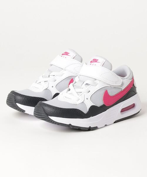 NIKE（ナイキ）の「NIKE/ナイキ AIRMAX エア マックス 軽量 ゴムひも CZ5356（スニーカー・キッズ・グレー×ピンク/ブラック×ブラック/ホワイト×ピンク/ホワイト×グリーン・21.0cm/19.0cm/20.0cm/22.0cm/18.0cm/17.0cm）」の3枚目の写真