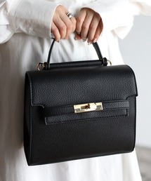 【グッシオベーシック】エレガンスハンドバッグ　カギ付きベルト　２WAYショルダー