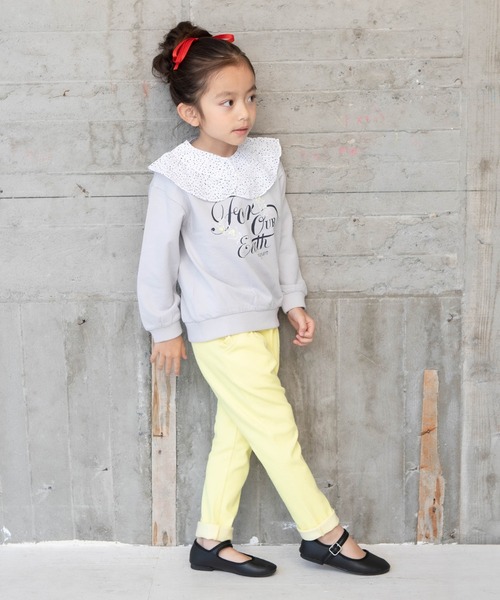 RAGMART（ラグマート）の「付け襟つきミニ裏毛トレーナー（スウェット・キッズ・ネイビー/ベージュ・120cm/130cm/110cm/100cm）」の11枚目の写真