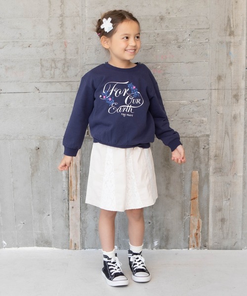 RAGMART（ラグマート）の「付け襟つきミニ裏毛トレーナー（スウェット・キッズ・ネイビー/ベージュ・120cm/130cm/110cm/100cm）」の9枚目の写真