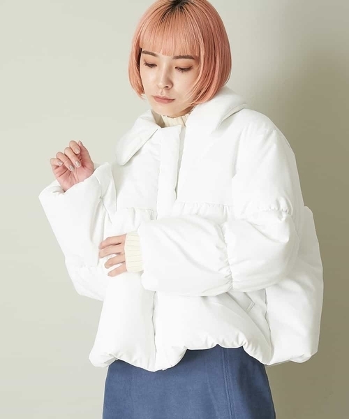 A de a.v.v（アードアー・ヴェ・ヴェ）の「中綿ボリュームショートブルゾン（ブルゾン・レディース・ピンク/ブラック/ホワイト・38/36）」の18枚目の写真