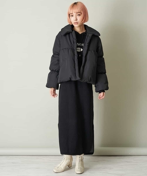 A de a.v.v（アードアー・ヴェ・ヴェ）の「中綿ボリュームショートブルゾン（ブルゾン・レディース・ピンク/ブラック/ホワイト・38/36）」の17枚目の写真