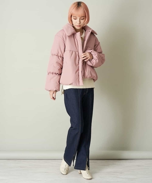 A de a.v.v（アードアー・ヴェ・ヴェ）の「中綿ボリュームショートブルゾン（ブルゾン・レディース・ピンク/ブラック/ホワイト・38/36）」の15枚目の写真